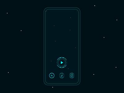 Futuristic Space UI clean concept art design futuristic ui game art game design game ui gui icon iconography mobile mobile design mobile game mobile game ui mobile games simple ui space ui tron ui ui design
