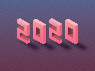 2020 Isometric Design 2020 2020 design 2020 trend branding design gradient graphic design isometric isometric art isometric design logo logo design
