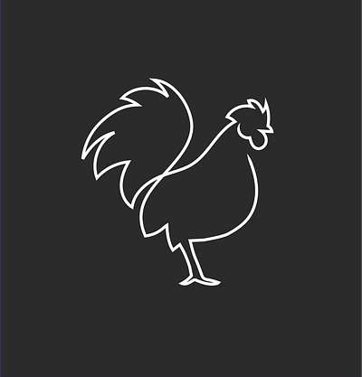 Rooster icons line art logo logo design