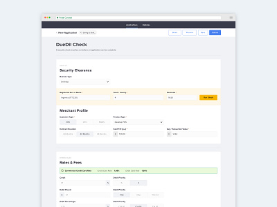 Pricing Form Application Design application cards clean clean ui dashboard ui design experience form ui ux website