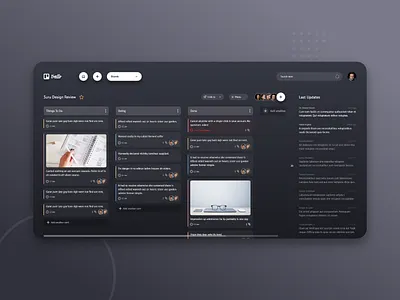 Trello Board detail adobexd challenge dark ui design free interface minimal saas saas app trello trendy ui ux web xd design