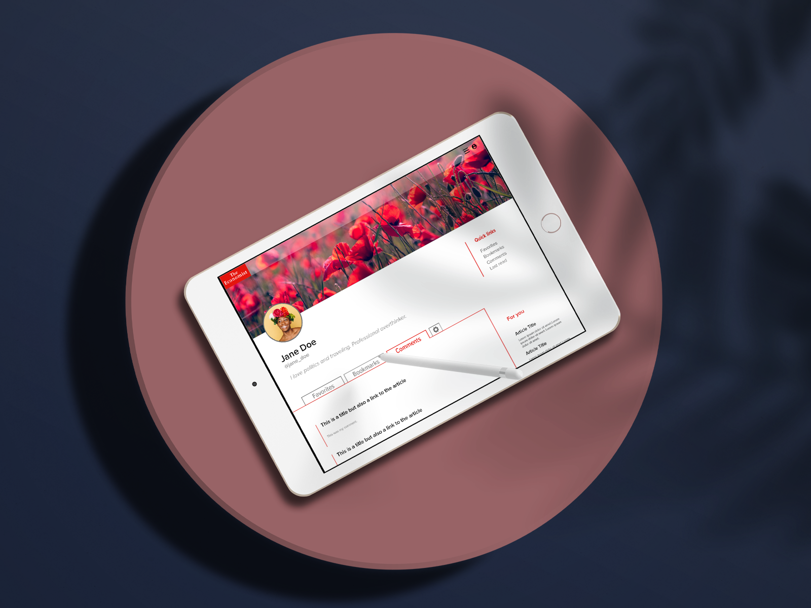 Example of Designing a Profile Page | AVENUES Digital