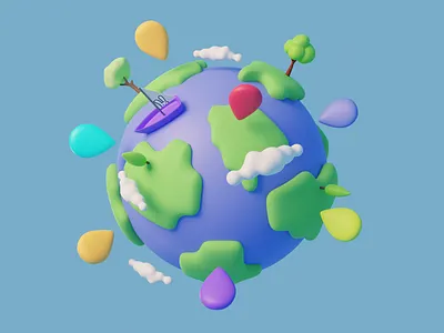 Design Buddies Hero Illustration 3d ar art blender branding design illustration lighting low poly vr