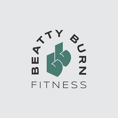 Beatty Burn Logo b branding design fitness graphic design grey logo monogram seal teal