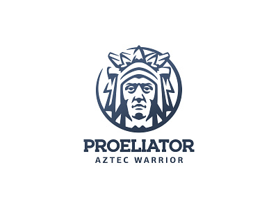 Astec Warrior aztec branding character culture heritage illustration logo man mark mexico negative space portrait