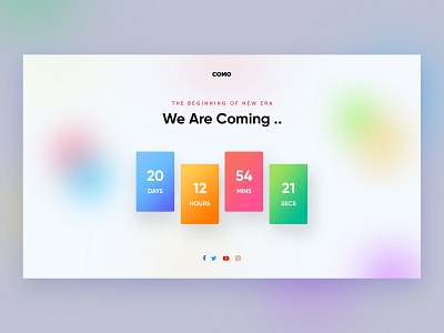 coming soon page blur blurred background blurry color coming coming soon coming soon page comingsoon gradient ui design uidesign uiux design uiuxdesign