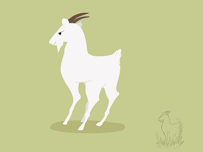 山羊 design 山羊 插画 白色 矢量 线条