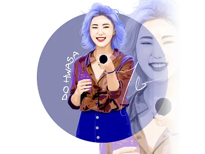 HWASA Vexel Art hwasa illustraion korean mamamoo vexelart