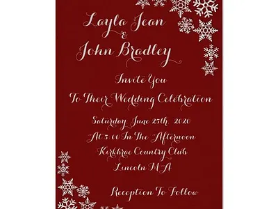 Winter Wedding Invitation celebration engagement invite invites married wedding weddinginvite winter zazzle