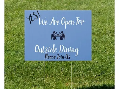 Outdoor Sign comein dining dinner joinus lunch open restaurants sign weareopen zazzle
