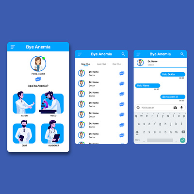 Concept design chatting doctor android app application concept design ui uiuxdesign ux