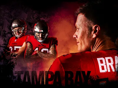 Tampa Bay Buccaneers design design direction football gronk nfl palm tree photo editing tom brady typography