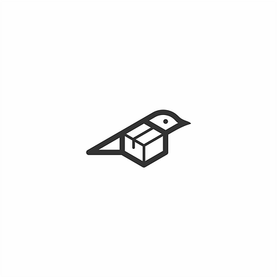 Birdbox logo concept branding design drawing graphic design icon illustration line art logo minimalism sketch