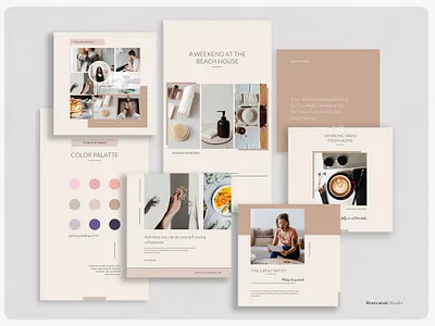 LYRA Instagram Template banner blog blogger canva clean content creator download feminine lifestyle minimalist moodboard photographer photoshop post professional psd quote social media story templates