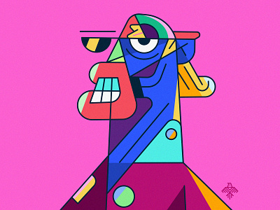 Abstract Minimalist Character Design Illustration, Digital Art vector