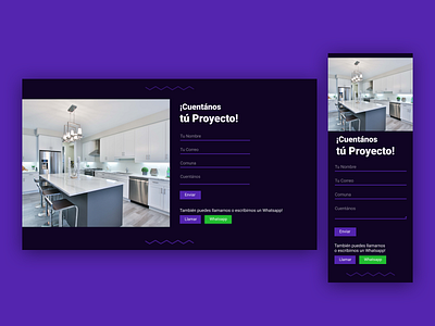 Contact form / Kitchen Webpage contact contact form dark figma figmadesign web web design website