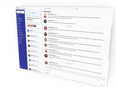 Chat - Outside the Inbox app desktop product design prototype ui ux visual design