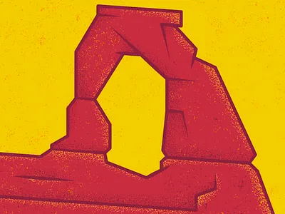 Delicate Arch arches national park branding desert design grunge hike illustration illustrator texture vector