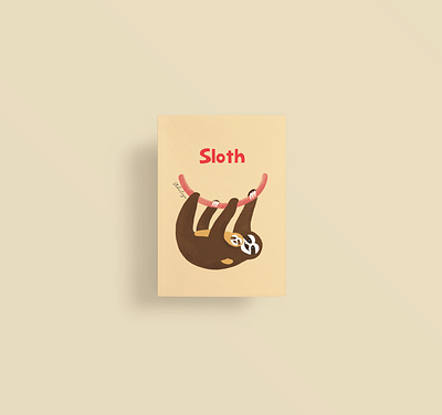 Animal Series. Sloth. Part 1 animal illustration applepencile art australia visual designer australian illustrator dailydrawing family flash card illustration ipadpro kids life drawing minimalism illustration mom baby nature illustration procreate simple illustration sloth wild animal