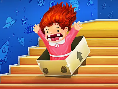 Play Time box branding design fun game game art game design games girl graphic design illustration kids kids book painting photoshop ui