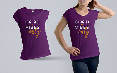 GOOD VIBES only T-shirt Design. clean t shirt eye catching funny tshirt orange t shirt purple t shirt stylish t shirt t shirt design t shirt template trendy t shirt design
