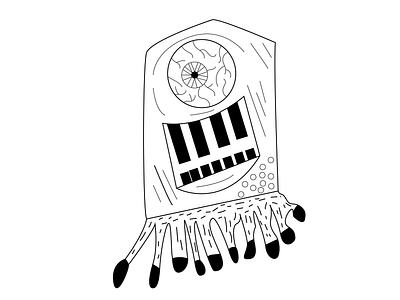 monster art black blackandwhite design illustration illustrator minimal monster vector vector illustration vectorart