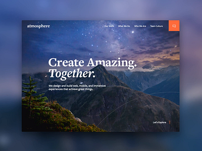 Atmosphere Digital - Prototype agency animation branding clean design homepage minimal nature prototype ui web website