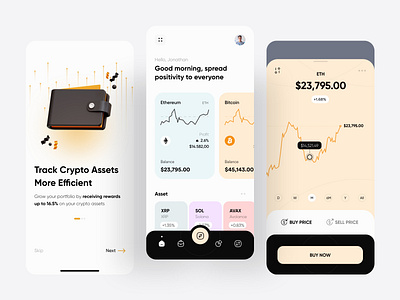 Crypto Trading App adobexd analytics app buy charts clean colors crypto modern money new nft sell send money trading trading app ui design ui ux wallet wallet app