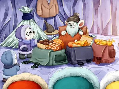 裁缝先生叫醒了老鼠爷爷 app branding character design children book illustration childrens illustration design flat illustration typography website