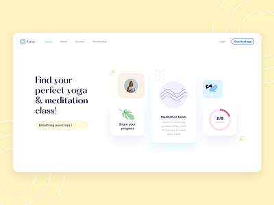 Yoga and Meditation - Website Concept Design agency app concept concept app conceptdesign conceptwebsite design designstudio designstudioindia meditationapp ui uidesign uiux user experience userexperience ux uxdesign uxui yoga yoga app