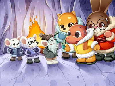 孩子们恳求的询问老鼠爷爷 branding character design childrens illustration design illustration website