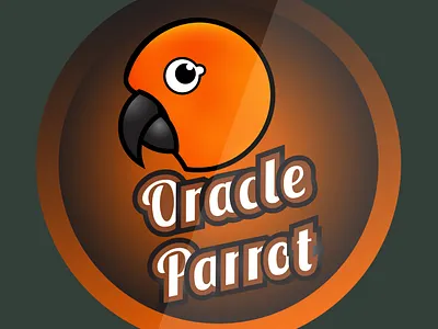 Oracle Parrot badge black branding clean creative dark design graphic design logo oracle parrot vector