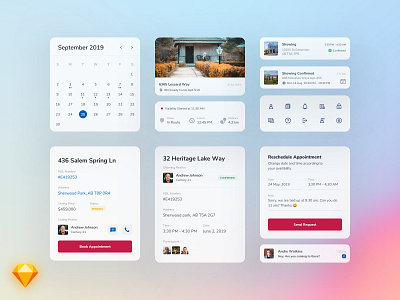 Sowmotion - App UI components 8px branding design branding designer nativeappdesign properyappdesign properyappdesign ui componenet ui componenet visual art visual design