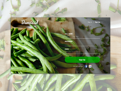 Greenbeans UI Design Exploration green ui uigreen