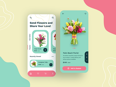 Flower Store Application app app concept app design app designer app development design ecommerce ecommerce app flower app flower illustration flower store app illustration online shop online store ui ui designer ux