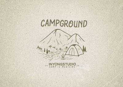 Campground apparel design design folkart illustration logo logodesign logotype vintage design vintage logo wilderness