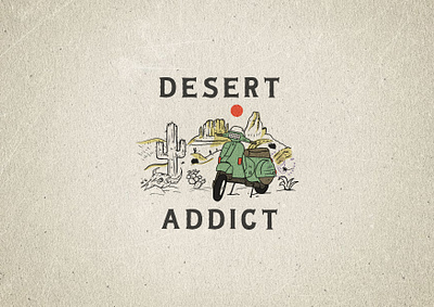 Desert Addict apparel design desert design folkart illustration logo logodesign logotype vintage design vintage logo wilderness