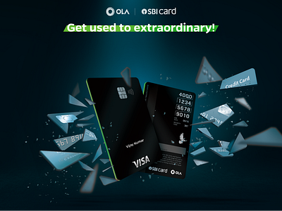 OlaMoney SBI credit card branding card design credit card design typography