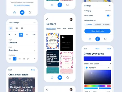 Quotes Widget App Exploration 2022 app arslan exploration quotes shot trend ui widget