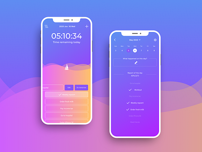 Todo List app beach daily ui design gradation illustration mobile app sea todo todolist ui ui design wave