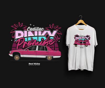 Cadillac Pinky Promise Car Vehicle Illustration automotive car car design car drawing car illustration car poster design drawing drift illustration poster race sport sport car t shirt tee vector vehicle