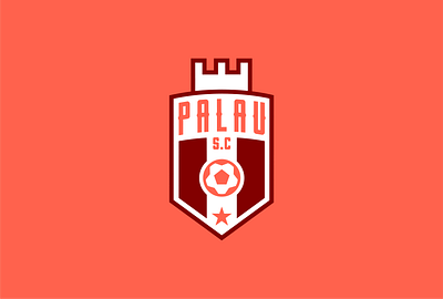PALAU S.C concept crest design football identity logo type typography