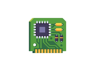 Circuit board circuit board computer daily design flat icon illustration vector