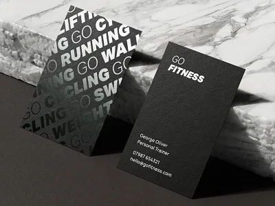 Go Fitness - Business Cards branding business card design fitness pt