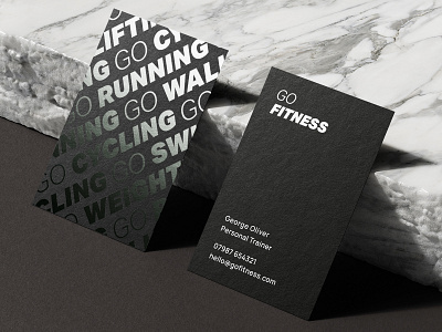 Go Fitness - Business Cards branding business card design fitness pt