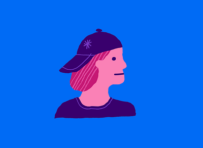 Hat man face hat illustration portrait
