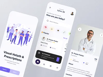 Doctor Appointment App app design app ui app ui design case study doctor app doctor appointment health app health care medical app medical app design medical app ui product design uihut