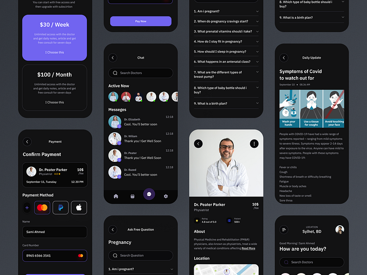 Doctor Appointment App by Mansurul Haque on Dribbble