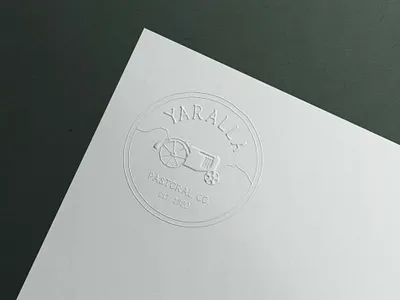 Logo for Yaralla Pastoral Co black branding branding and identity design embossed green logo handmade font illustration logo printing design stamp design tractors typogaphy vector vintage