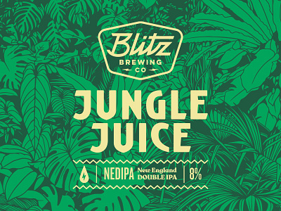 Jungle Juice - Beer label beer beer branding beer can beer label blitz juice jungle